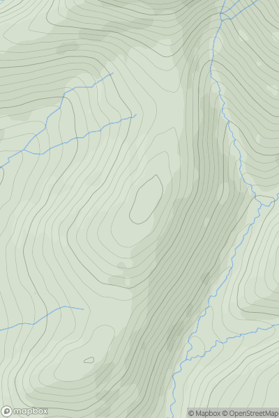 Thumbnail image for Brown Moor [North Pennines] showing contour plot for surrounding peak